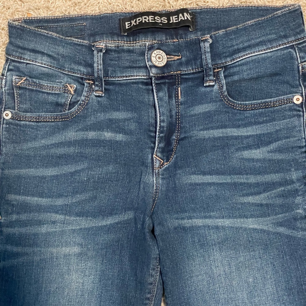 Express Women’s Mid Rise Legging Jeans Size 0 - Picture 2 of 5